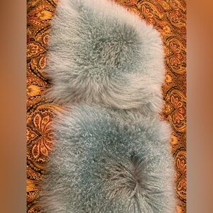 Real Lamb Fur 16 x 16 Pillow Tops (2)